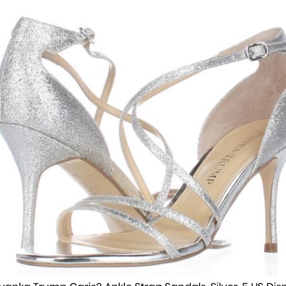 Silver sparkle high heels - 7 1/2 - Worn one time! - Picture 1 of 5